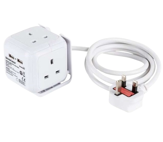 GENERIC SOCKET CUBE WITH USB PORTS 1.5M 4XS - NIB