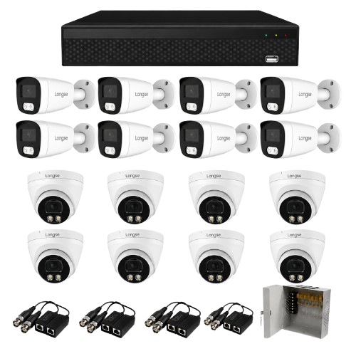 LONGSE CCTV BUNDLE AHD 16CHANNEL + 16CAMERAS SYSTEM - 1YW