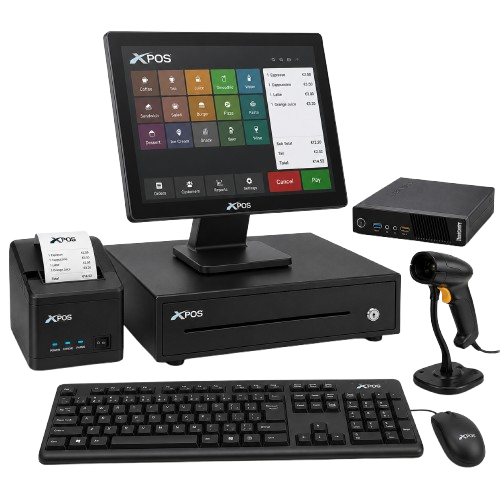 XPOS POS SYSTEM BUNDLE 17" miniPC i3-4130T CDRAWER TPRINTER BSCANNER- NEW 2YW